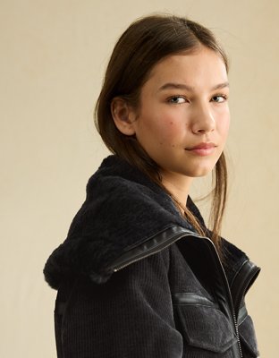 AE Shrunken Corduroy Bomber Jacket