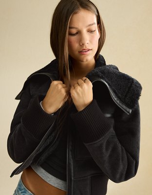 AE Shrunken Corduroy Bomber Jacket