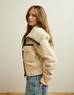 AE Shrunken Corduroy Bomber Jacket