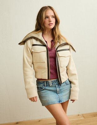 AE Shrunken Corduroy Bomber Jacket