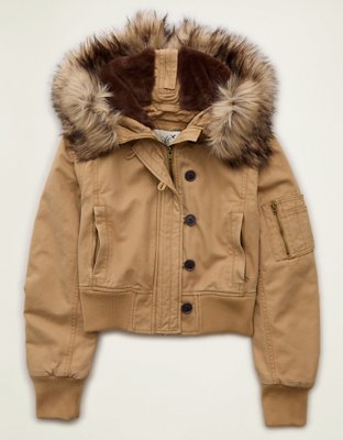 AE Cropped Aviator Jacket