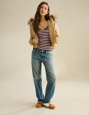 AE Cropped Aviator Jacket