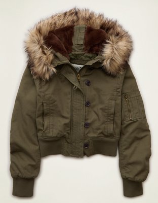 AE Cropped Aviator Jacket