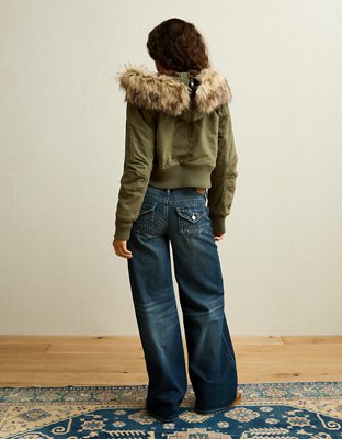 AE Cropped Aviator Jacket
