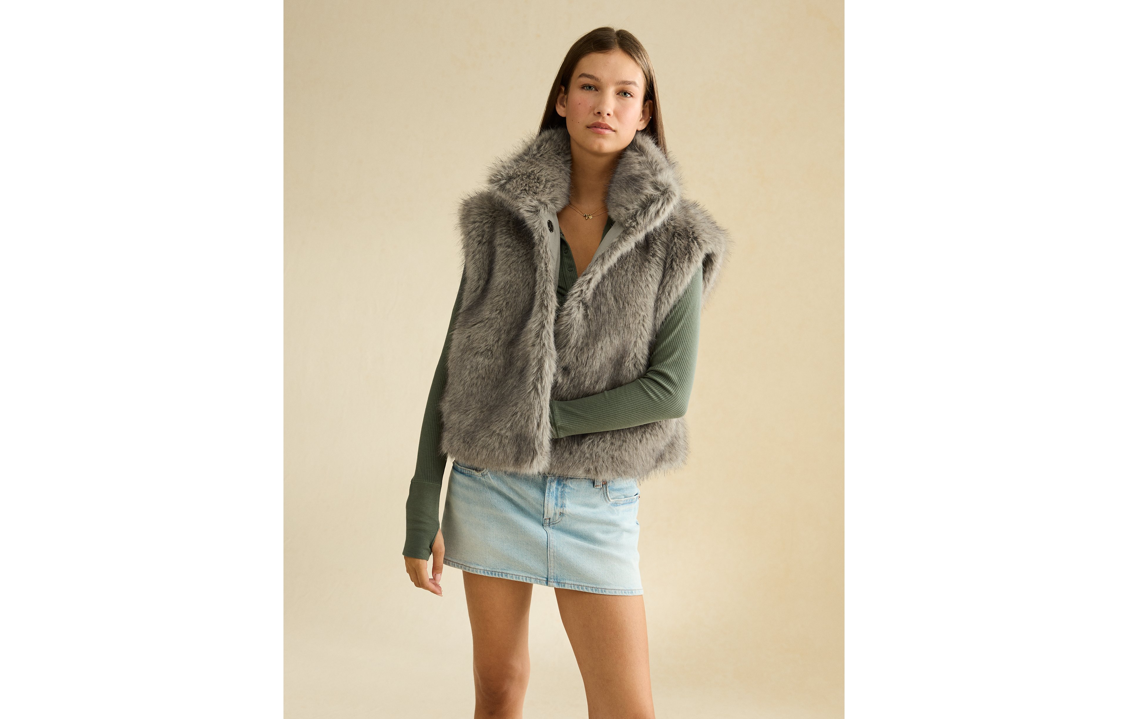 AE Faux Fur Vest