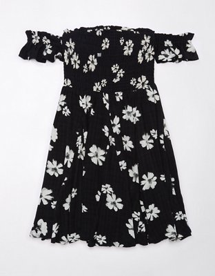 AE Floral Hi-Low Smocked Maxi Dress