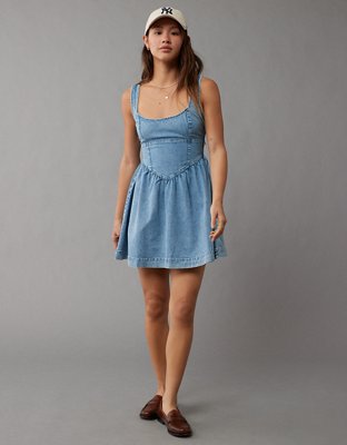 AE Denim Corset Mini Dress