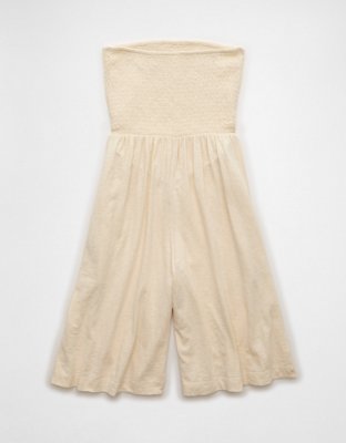 AE Strapless Smocked V-Waist Romper