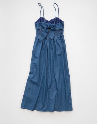 AE Catie Corset Printed Column Midi Dress
