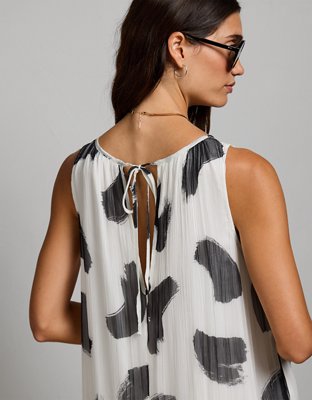 Женское платье American Eagle AE77 Printed High Neck Chiffon, цвет: Разноцветный — фото 2