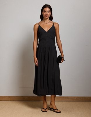 ae black dress Cute Mini Dresses Off Shoulder Champagne Black apres ski Size:36W X 34L Soft jersey knit/Scoop neck/Leg