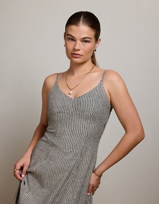 AE77 Linen-Blend Slip Dress | American Eagle