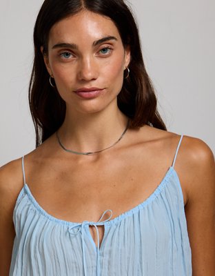 Женское платье American Eagle AE77 Crinkle Cami Maxi, цвет: Синий — фото 5