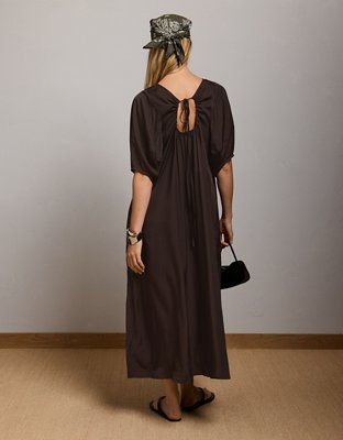 AE77 Open-Back Kaftan Midi Dress