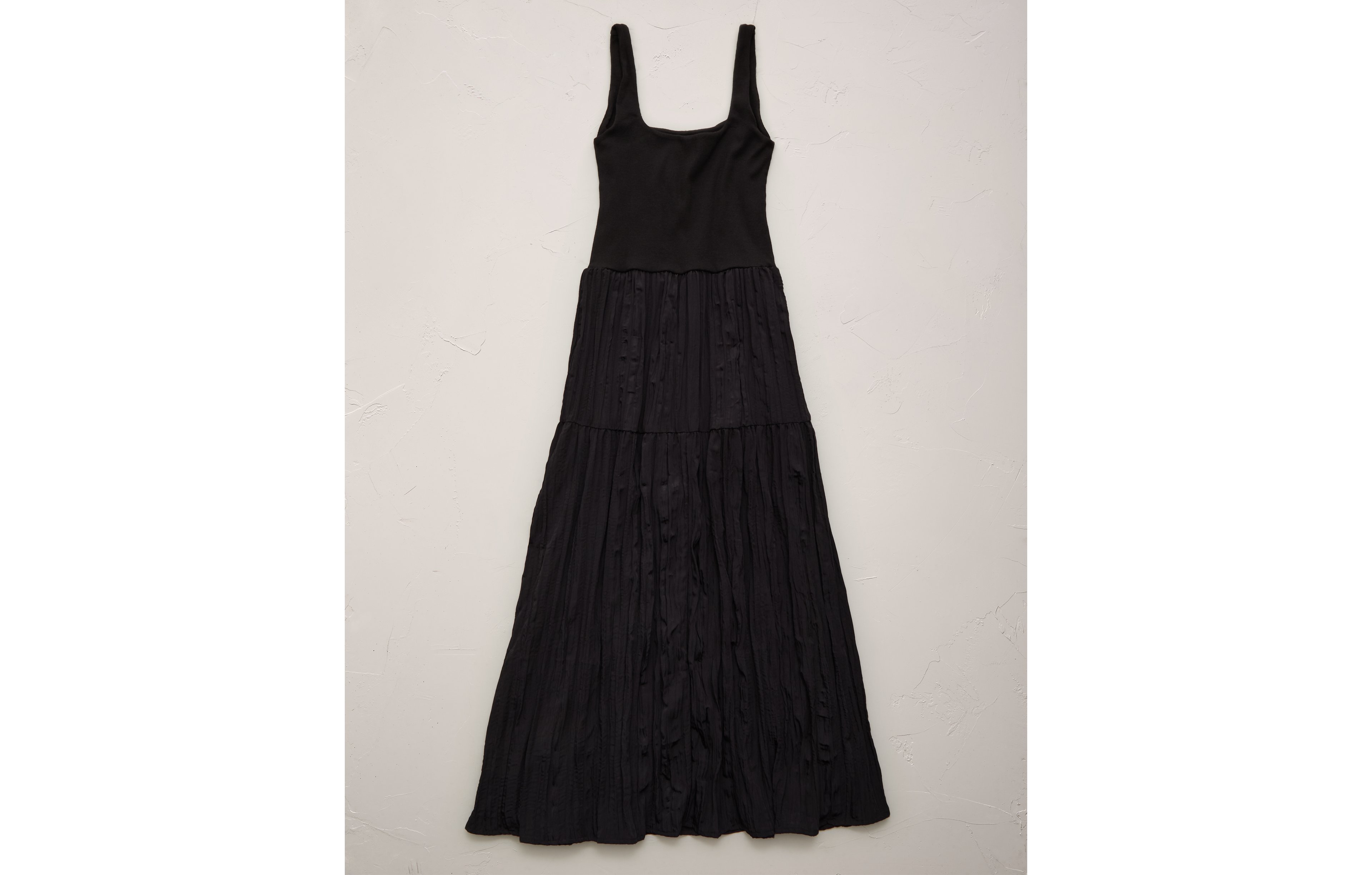 AE77 Sweater Combo Crinkle Midi Dress