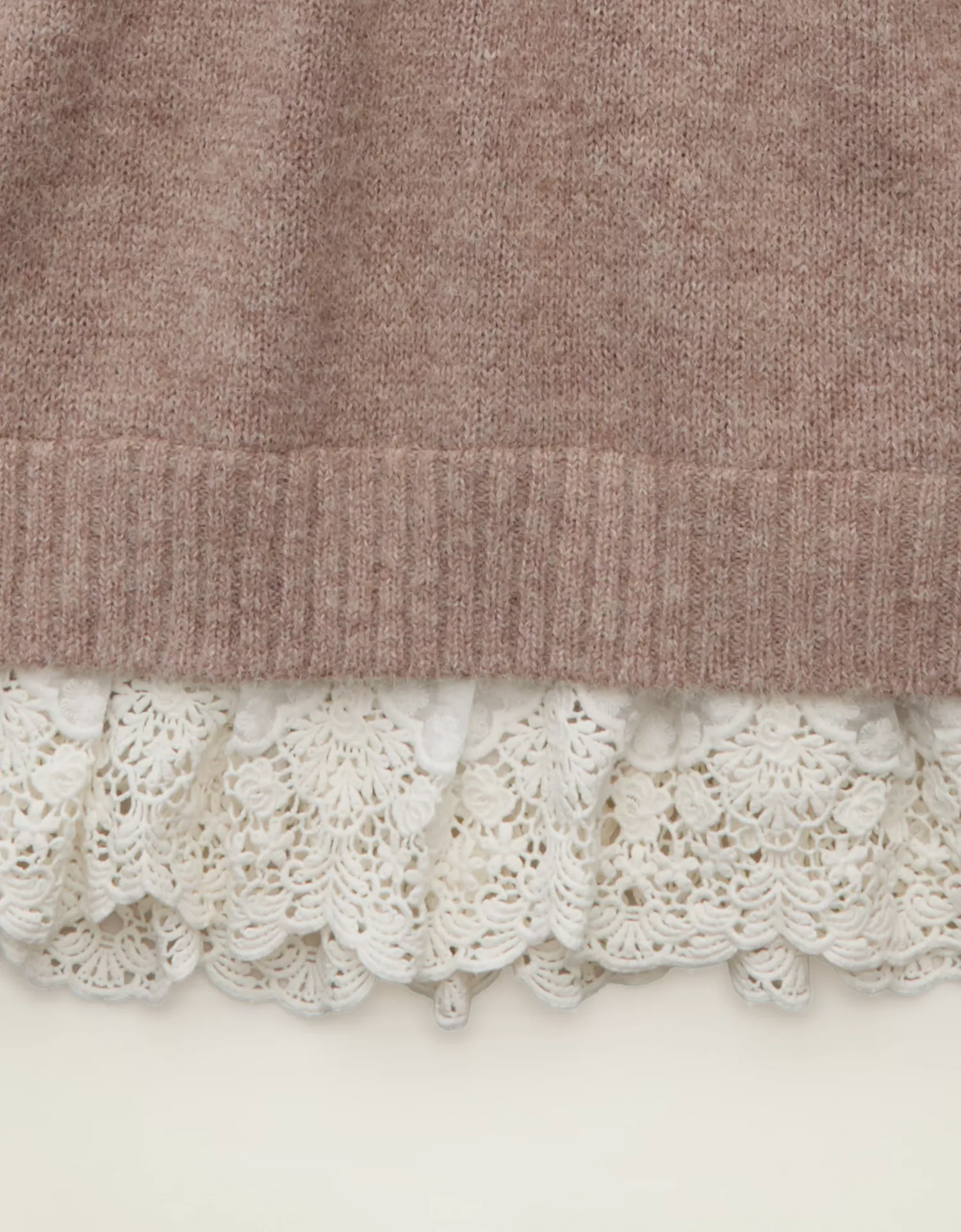 AE Oversized Sweater Lace-Trim Mini Dress - thumbnail 5