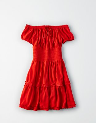 american eagle red dress