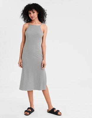 AE Knit Ribbed Midi Dress