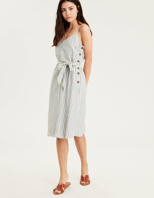 AE Side Button Midi Dress