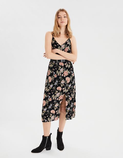 Женские платья American Eagle AE Printed Slit Midi Dress