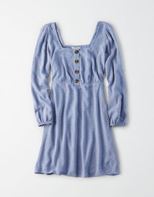 Женские платья American Eagle AE Long Sleeve Square Neck Mini Dress — фото 3