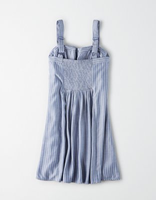 AE Striped Button Front Mini Dress