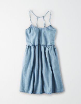 Женские платья American Eagle AE Denim Strappy Babydoll Dress — фото 2