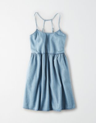 AE Denim Strappy Babydoll Dress