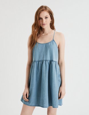 AE Denim Strappy Babydoll Dress