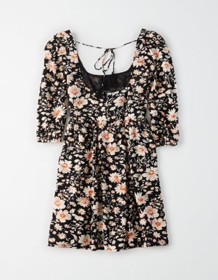 Женские платья American Eagle AE Printed Puff Sleeve Babydoll Dress — фото 4