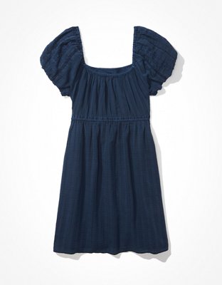 AE Puff-Sleeve Babydoll Mini Dress