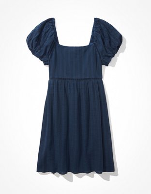AE Puff-Sleeve Babydoll Mini Dress