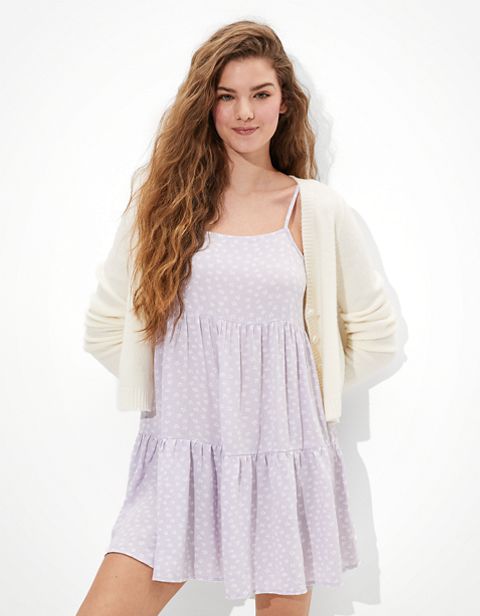 Женские платья American Eagle AE Floral Tiered Babydoll Dress