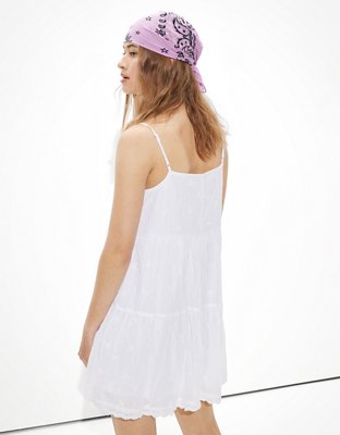 american eagle white babydoll dress