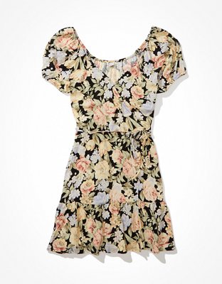 AE Puff-Sleeve Wrap Dress