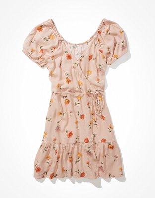 AE Puff-Sleeve Wrap Dress