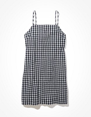 AE Gingham Tie-Back Mini Dress | American Eagle