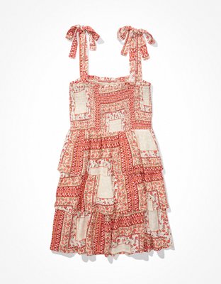 AE Printed Smocked Mini Dress