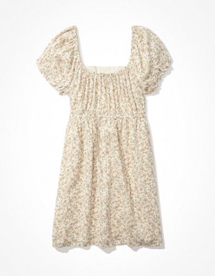 AE Puff-Sleeve Babydoll Mini Dress