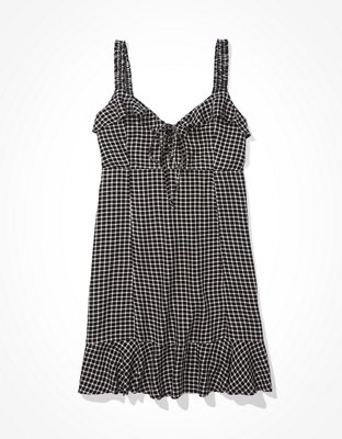 AE Plaid Ruffle Mini Dress