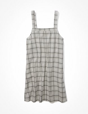 AE Plaid Overall Mini Dress