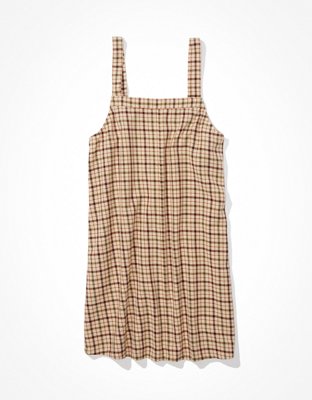 AE Plaid Overall Mini Dress