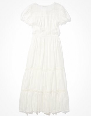 Женские платья American Eagle AE Lace Short-Sleeve Midi Dress — фото 4