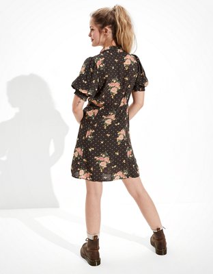Женские платья American Eagle AE Puff Sleeve Shirt Dress — фото 2