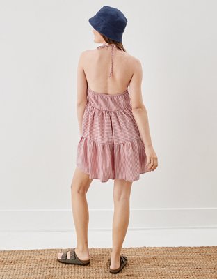 Женские платья American Eagle AE High-Neck Poplin Halter Mini Dress — фото 2