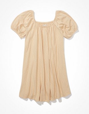 AE Beachy vestido corto con mangas abombadas