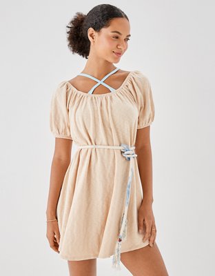 AE Beachy Puff-Sleeve Mini Dress
