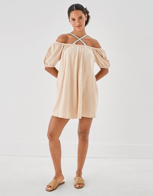 Женские платья American Eagle AE Beachy Puff-Sleeve Mini Dress — фото 4