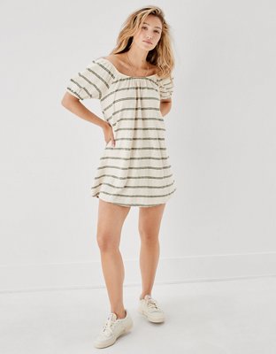 AE Beachy Puff-Sleeve Mini Dress