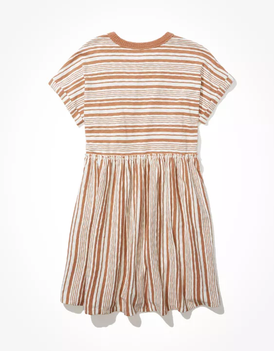 AE Striped Knit Babydoll Dress
